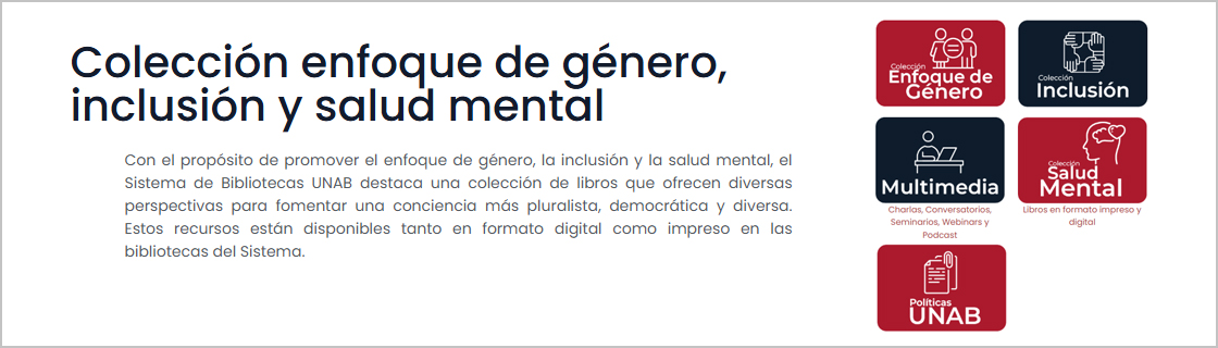 Colección enfoque de género, inclusión y salud mental